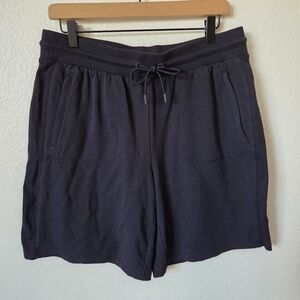 Talbots Modal French Terry Shorts Women's Size Medium Navy
